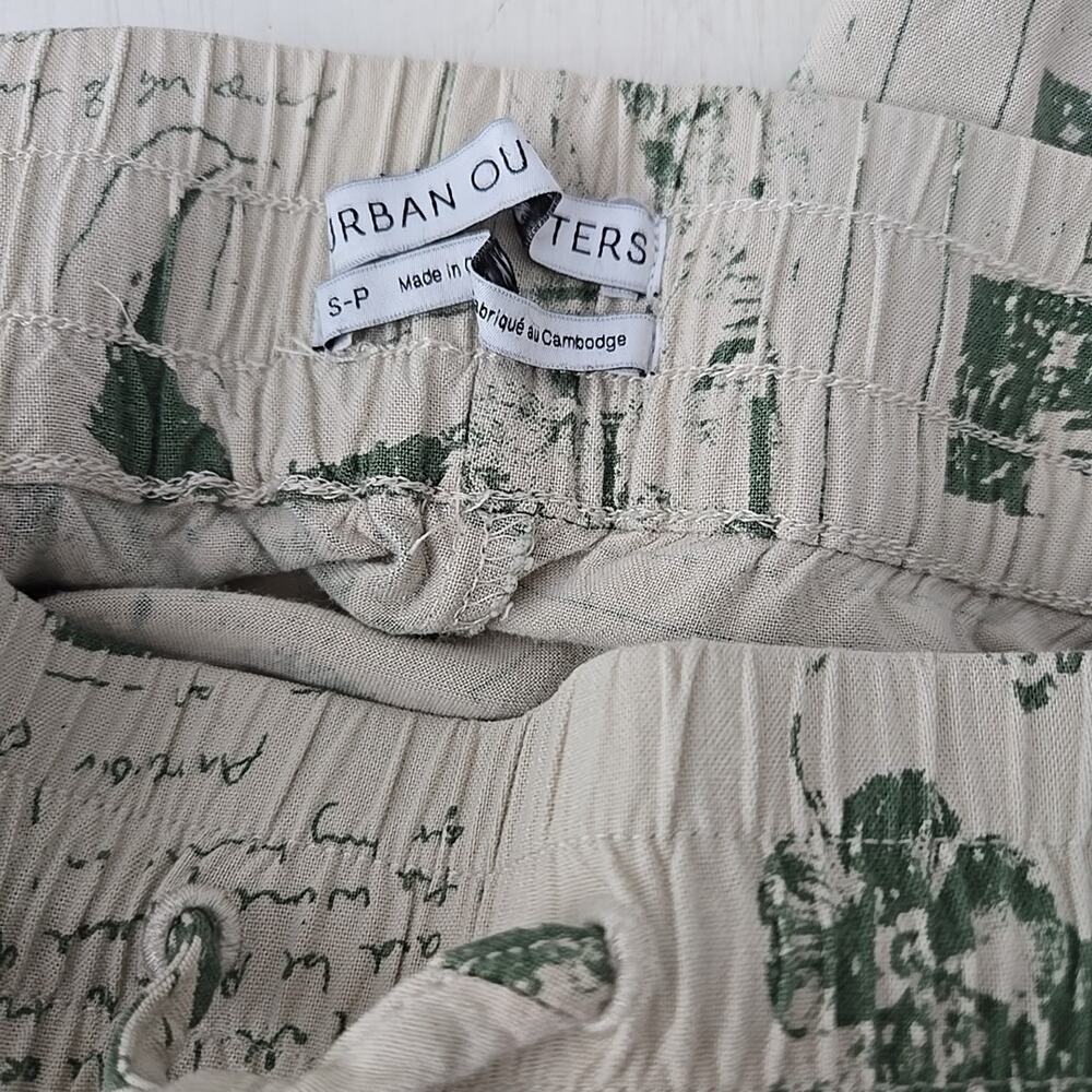Urban Outfitters Carmen Postcard Print Pull On Pants Small Lounge Casual Leisure - Picture 4 of 8